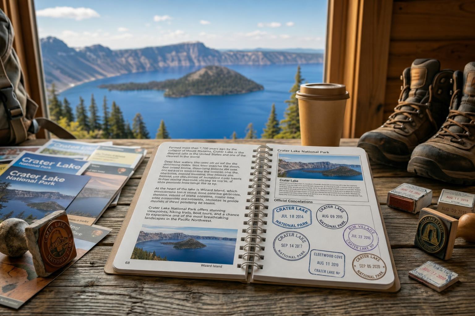 Crater Lake National Park passport cancellation stamp