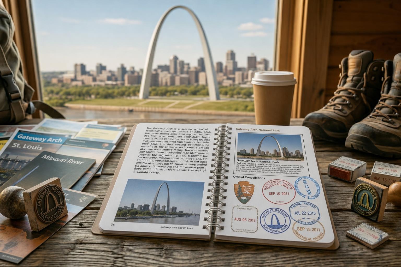 Gateway Arch National Park passport cancellation stamp