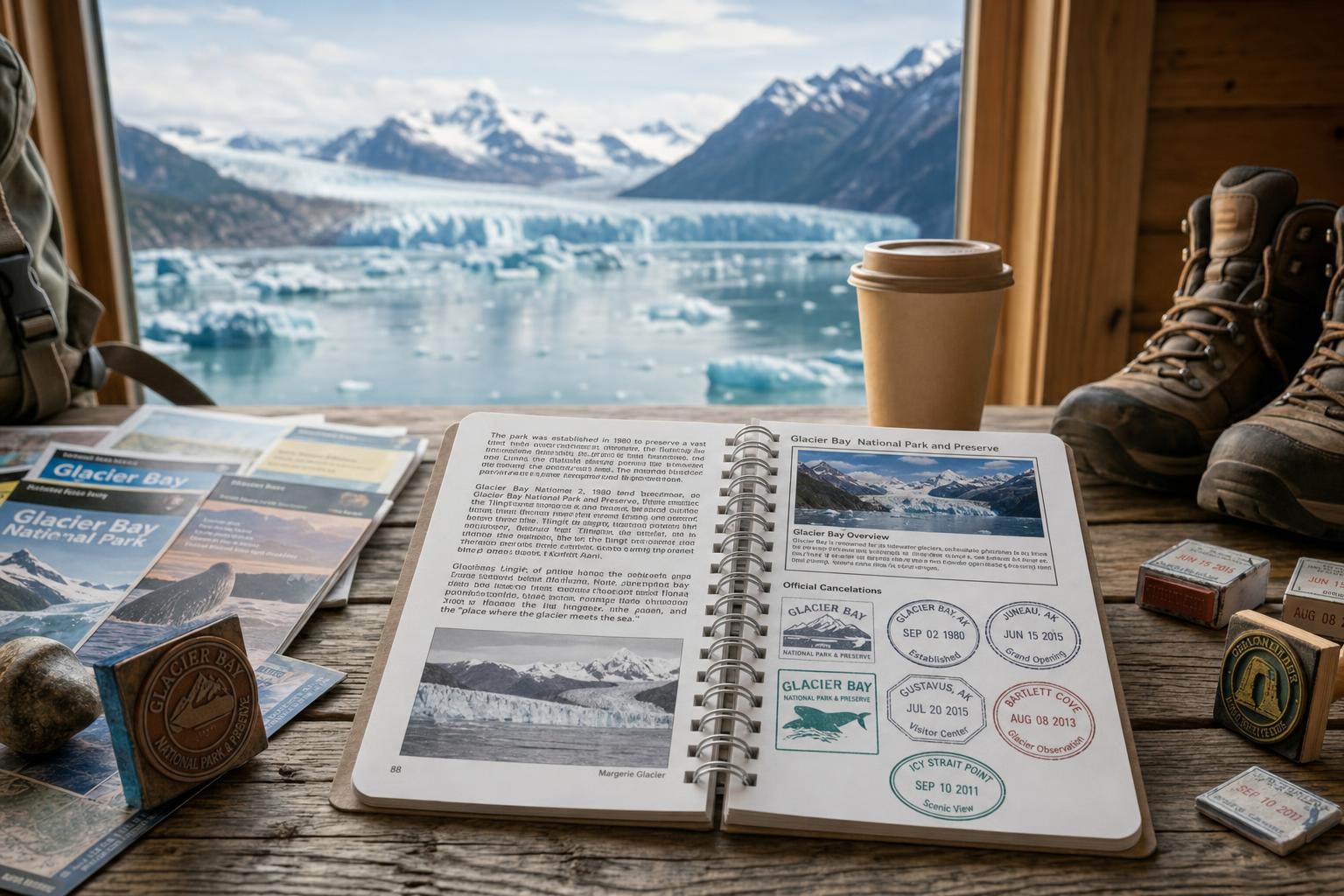 Glacier Bay National Park and PRES passport cancellation stamp