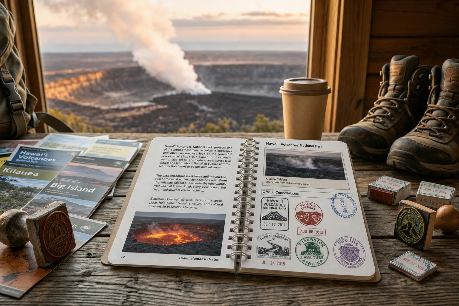 Hawaiʻi Volcanoes National Park passport cancellation stamp